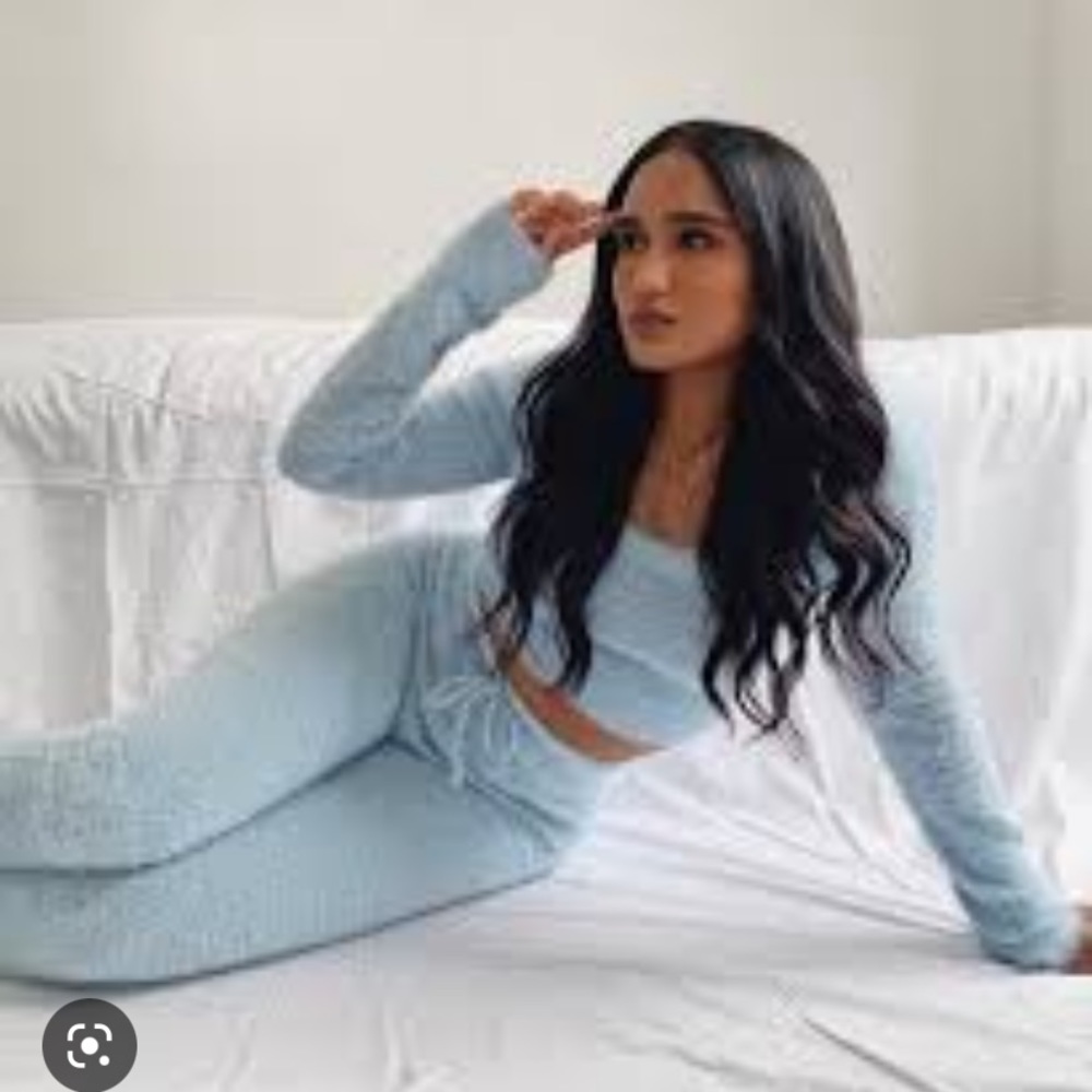 Meshki fluffy blue Luna leggings